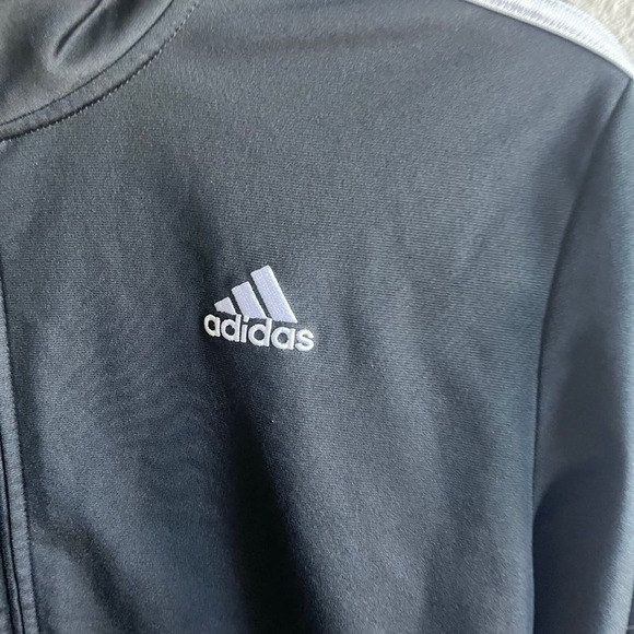 Adidas Boy's Iconic Tiricot Black Full Zip Jacket Size XL (18/20) Style AP5497 - Picture 4 of 9